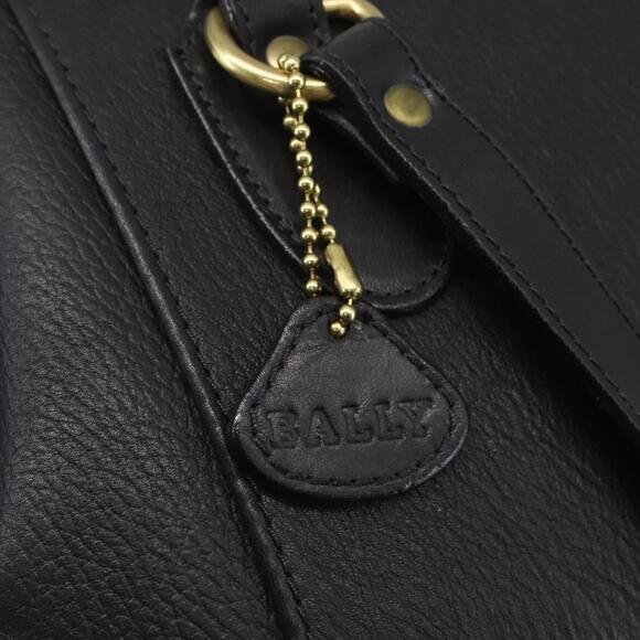 BALLY Backpack Leather Black Gold Auth ka1313 main image 7